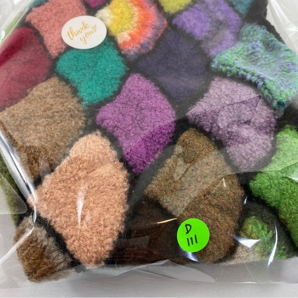 Colorful Felted “Stained Glass” Patchwork Fan Lined Rainbow Fish Hobo Bag Purse - Picture 13 of 13